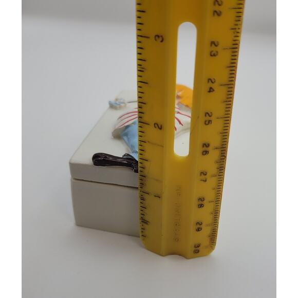 Vintage Lisolachenonce Italian Hand Painted Rare Whimsical Ceramic Trinket Box - Picture 14 of 16